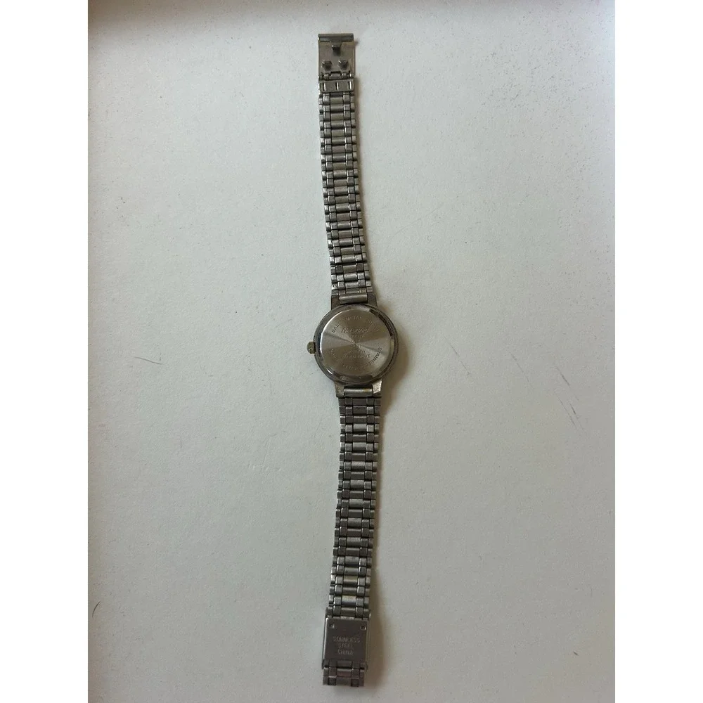 Nelsonic ND619 Women's Quartz Analog Two-Tone Bracelet Watch White Dial